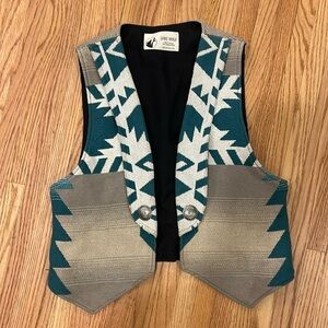 Vintage Western Boho vest S
